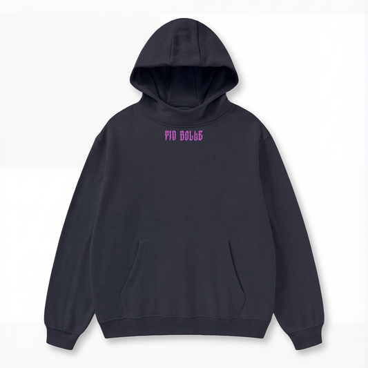 WINTER Hoodie LA black pink fleece