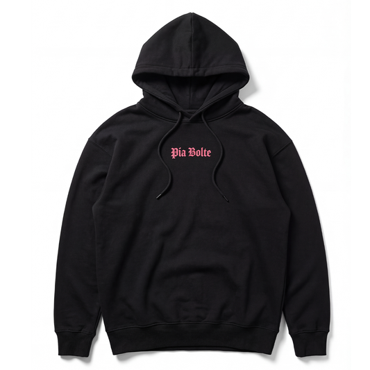 Hoodie LA black neon pink
