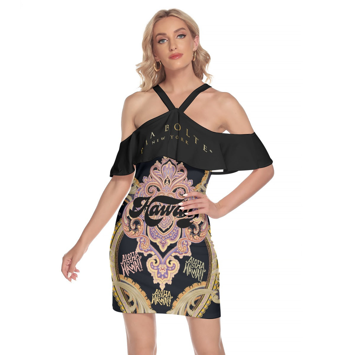 PIA BOLTE® Off Shoulder Kleid - Tiki Princess of Hawaii