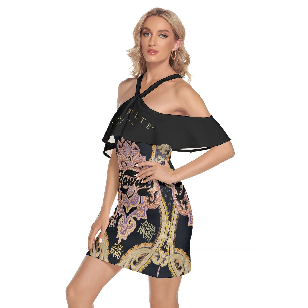 PIA BOLTE® Off Shoulder Kleid - Tiki Princess of Hawaii