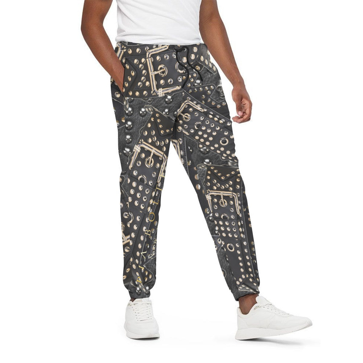 PIA BOLTE® Fashion Pants – Denim in Denim mit auffälligem Allover-Muster in Jeans-Ästhetik