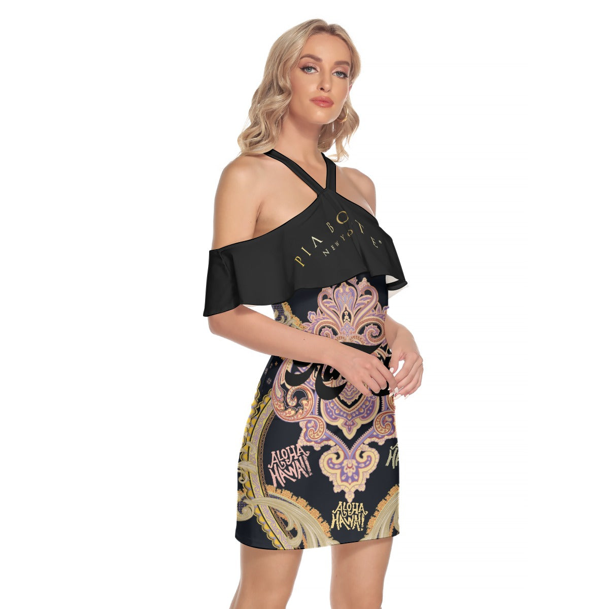 PIA BOLTE® Off Shoulder Kleid - Tiki Princess of Hawaii
