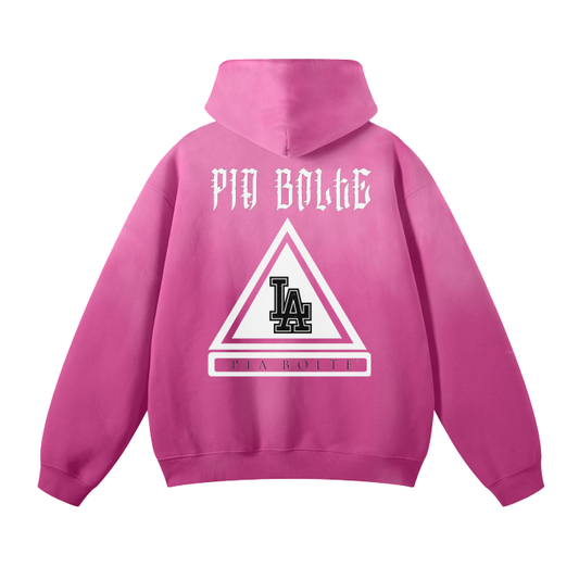WINTER Hoodie LA pink white
