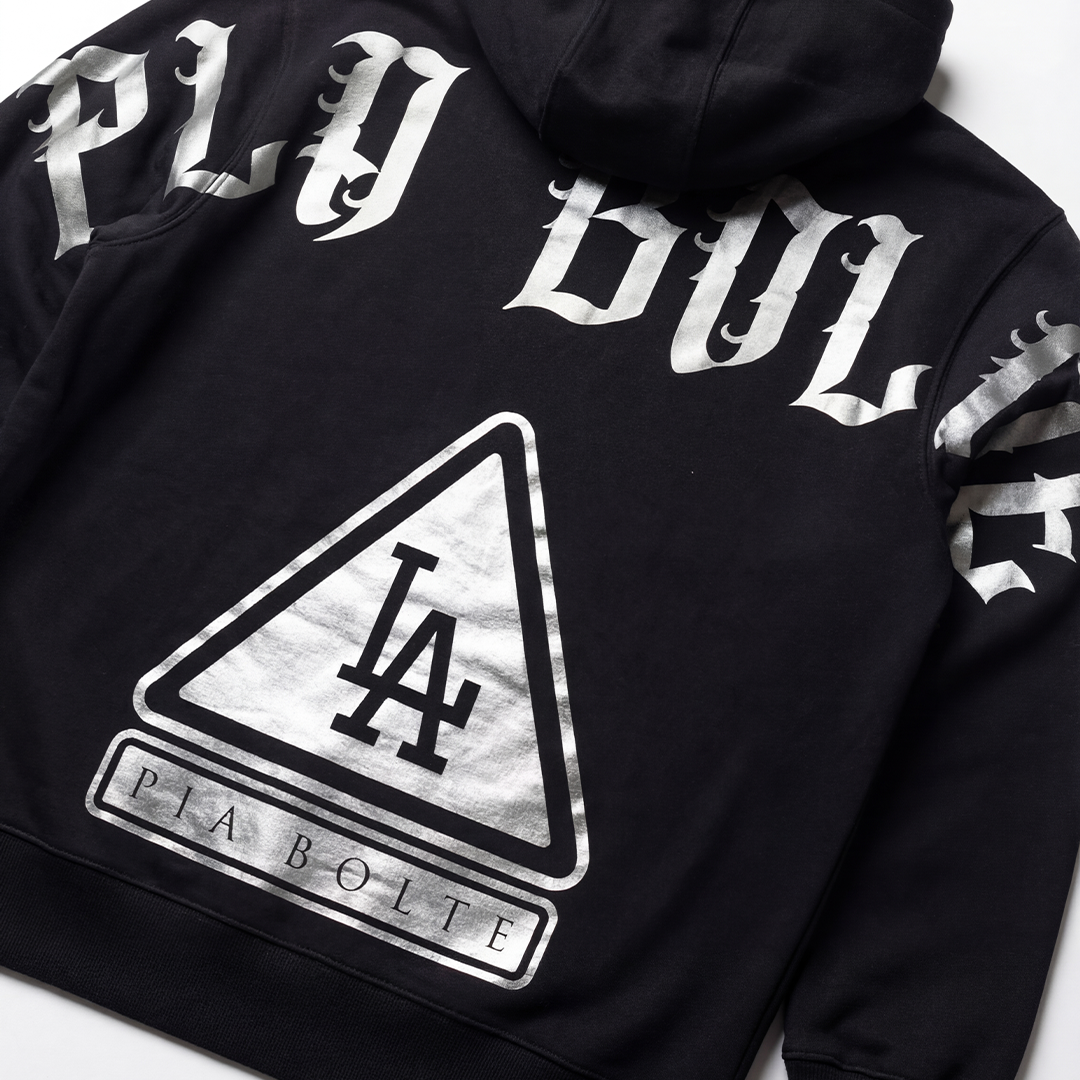 Hoodie LA black gold or silver