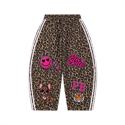 PIA BOLTE® PATCH RIOT LEOPARD BARREL SWEATPANTS