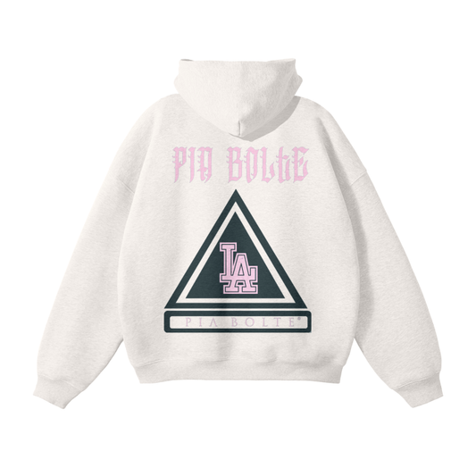WINTER Hoodie LA white black pink fleece
