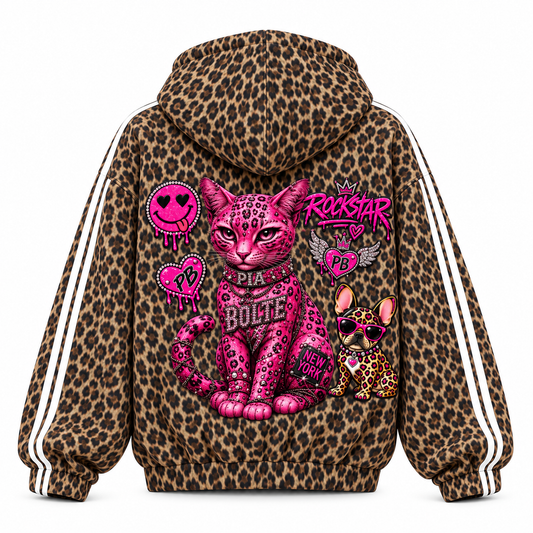 PIA BOLTE® ROCKSTAR LEOPARD FULL ZIP HOODIE
