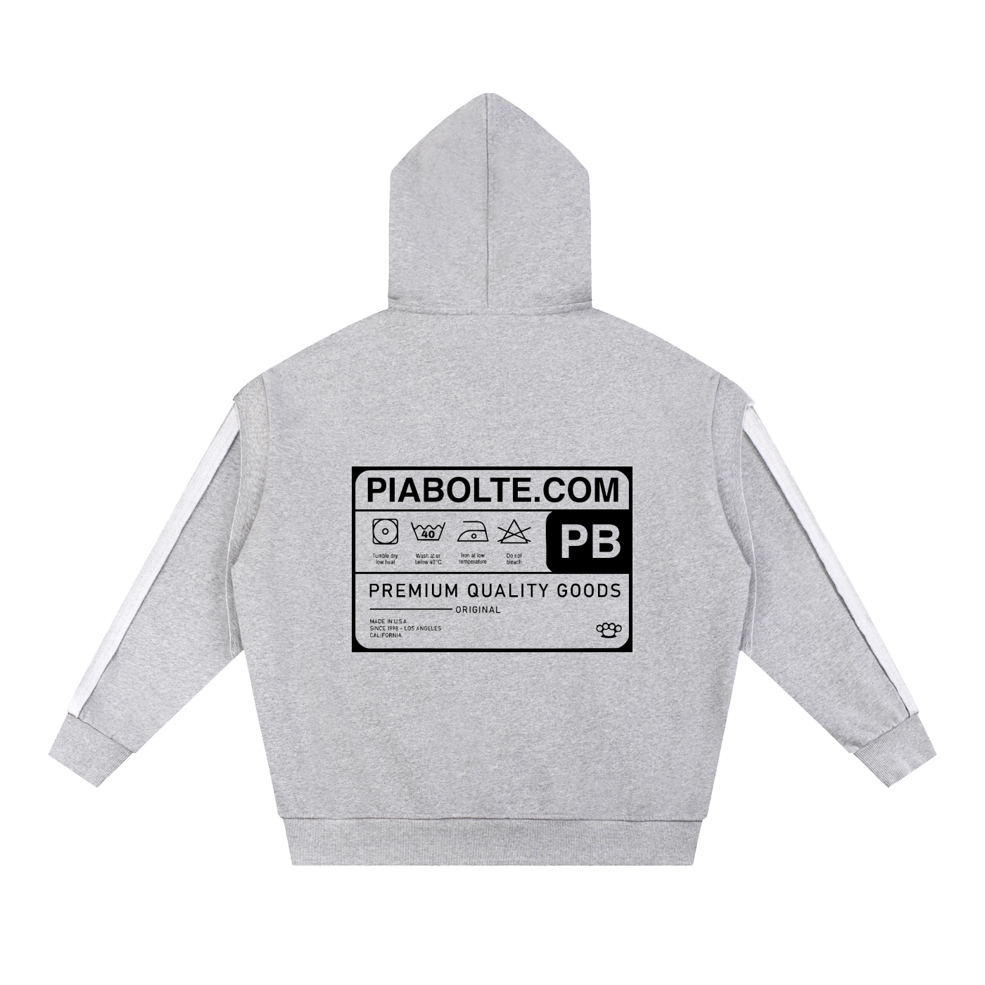 PIA BOLTE® Hoodie - Grey Retro Label