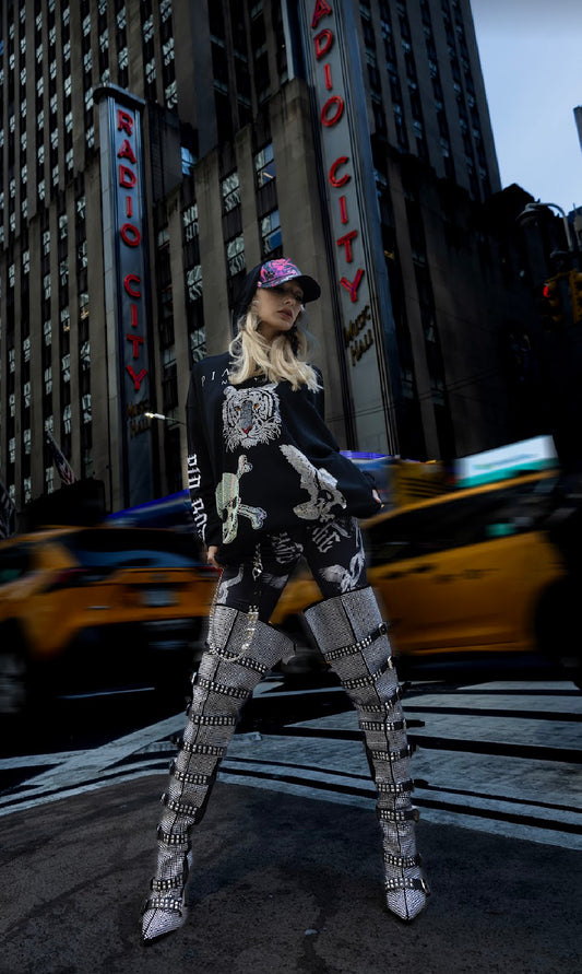 Hoodie Strass Stones NYFW25 - PIA BOLTE® COUTURE