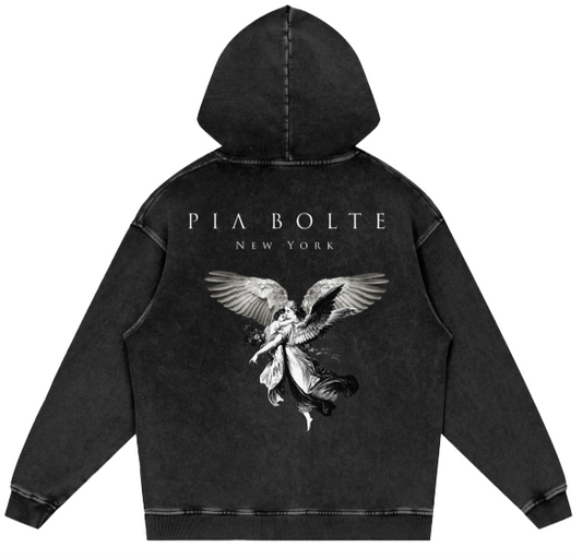 PIA BOLTE® Hoodie - Angel grey-black