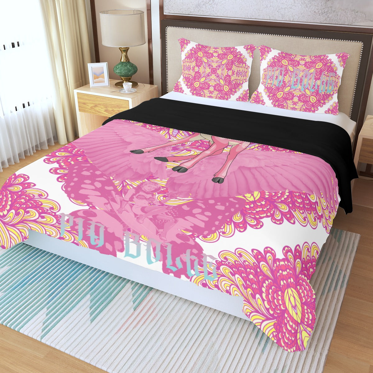 Bettwäsche (dreiteilig) Pink Bambii Dreams