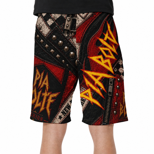 PIA BOLTE® Rebel Shorts – Red Punk Edition