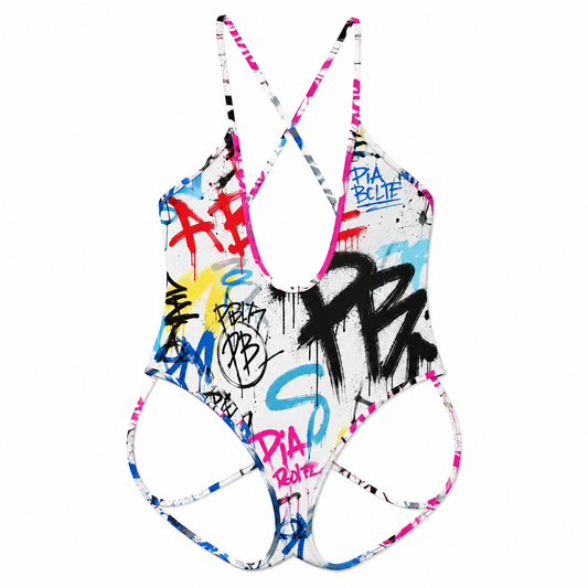 PIA BOLTE® Love & Graffiti Cut-Out Swimsuit