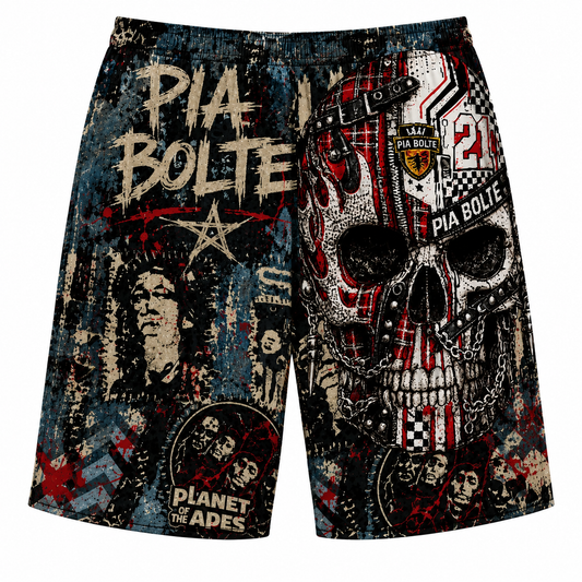 PIA BOLTE® Shorts Men Urban Chaos – Skull Graffiti Edition
