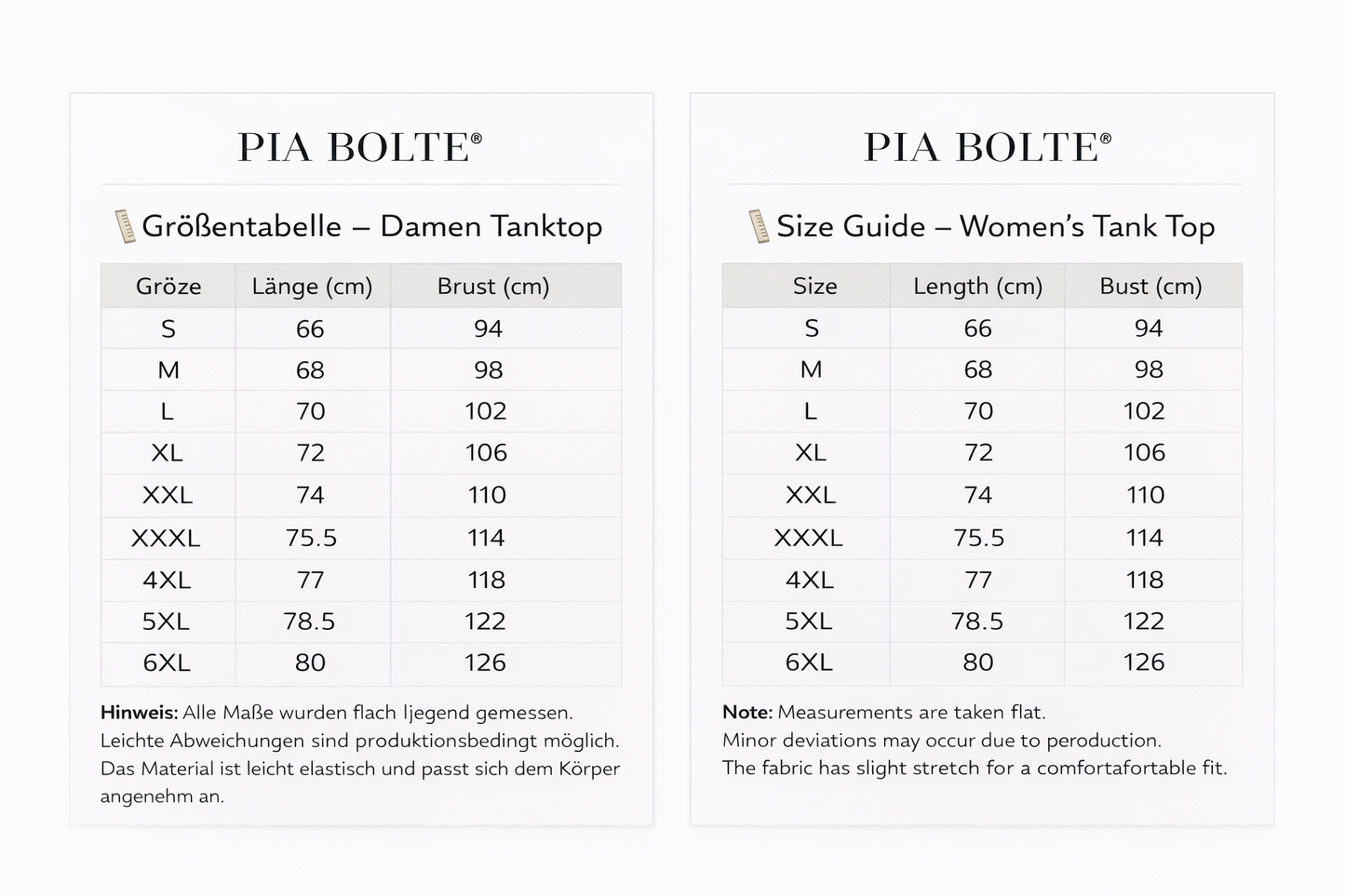 PIA BOLTE® Tank Top – Los Angeles New York | Damen Top