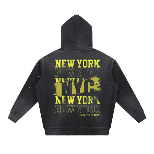 Fleece Hoodie NYC yellow 👍