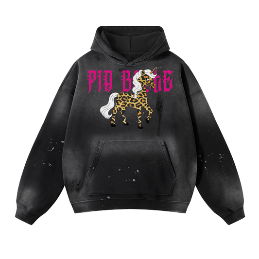 PIA BOLTE® Hoodie - black leoystyle Unicorn (unisex) ᴸᴵᴹᴵᵀᴱᴰ