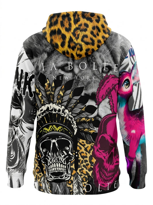 Hoodie jacket leo pink (unisex) - PIA BOLTE® COUTURE