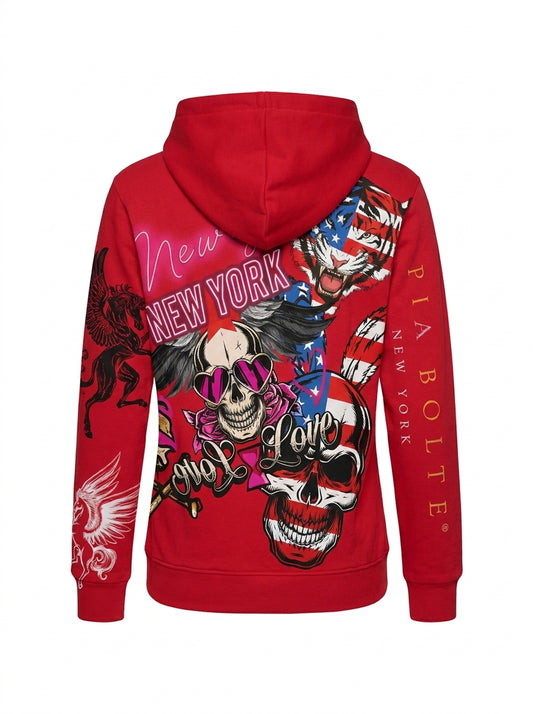 PIA BOLTE® Hoodie red party