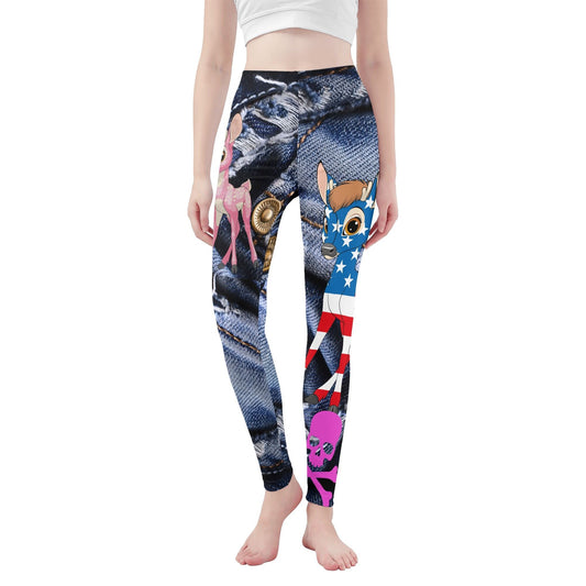 Leggings Yoga Pants Bambii Skull  ᴸᴵᴹᴵᵀᴱᴰ
