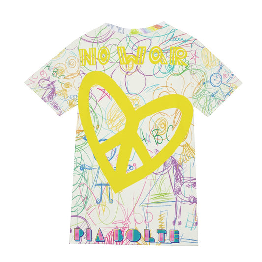 Men Shirt Peace children painting ᴸᴵᴹᴵᵀᴱᴰ