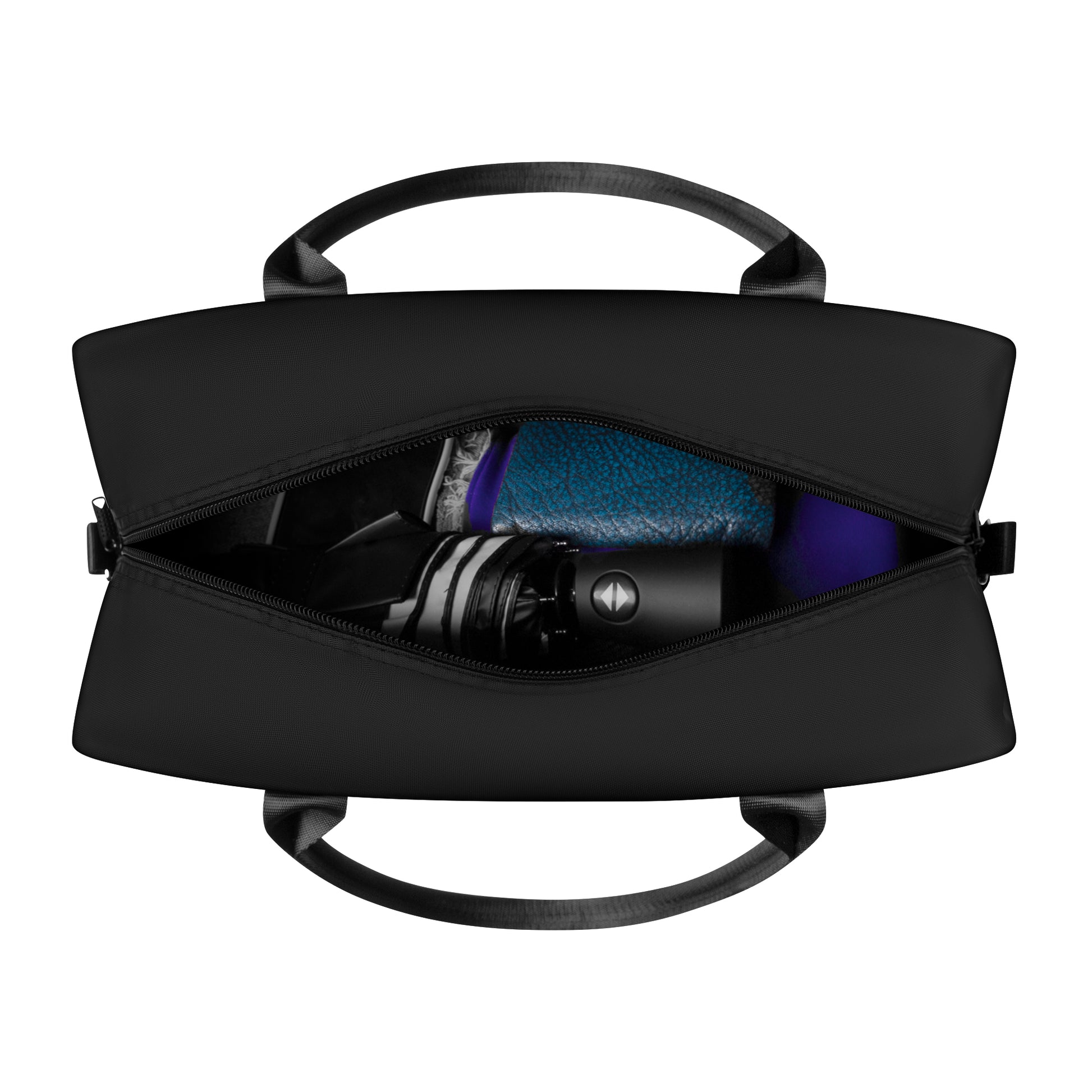 PIA BOLTE® Handtasche Crazy Shit mit Totenkopf-, Flammen- und Flaggen-Design, schwarzem Griff und Schultergurt