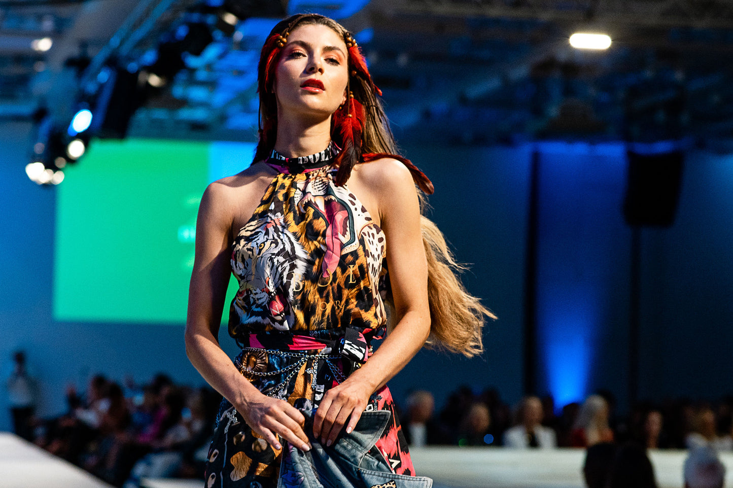 PIA BOLTE® Kleid - Denim Tiger