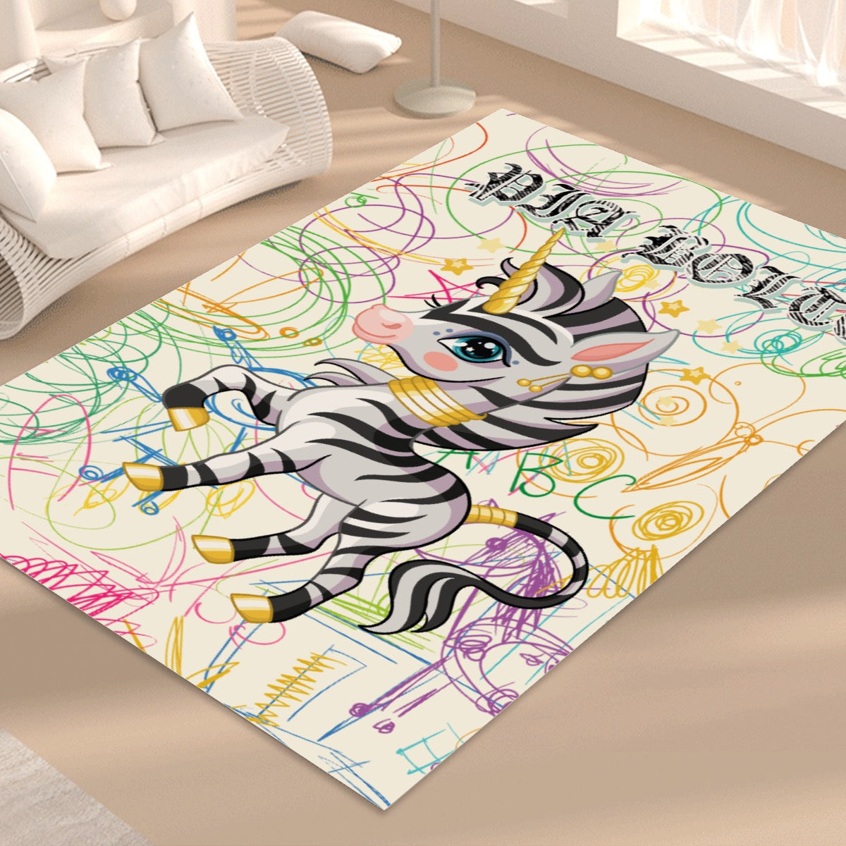Floor Mat Unicorn Zebra ᴸᴵᴹᴵᵀᴱᴰ
