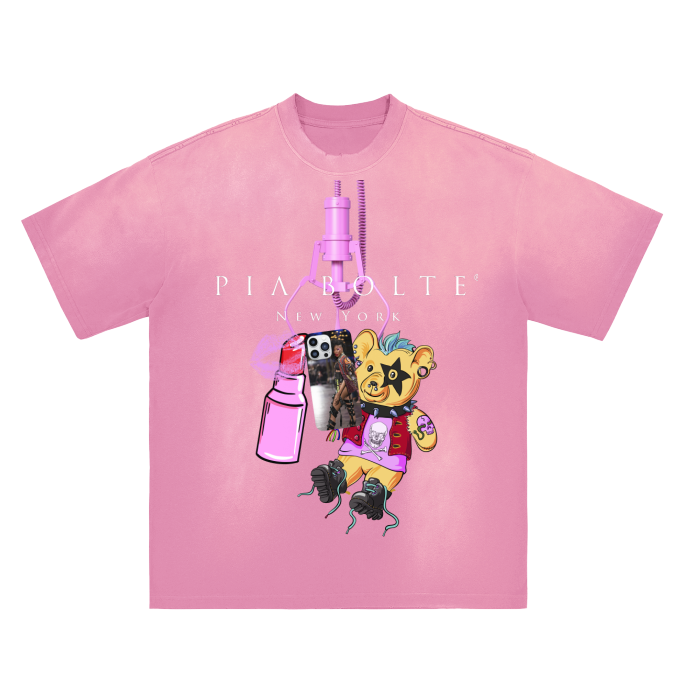 Tshirt pink lipstick teddy bear (unisex) ᴸᴵᴹᴵᵀᴱᴰ