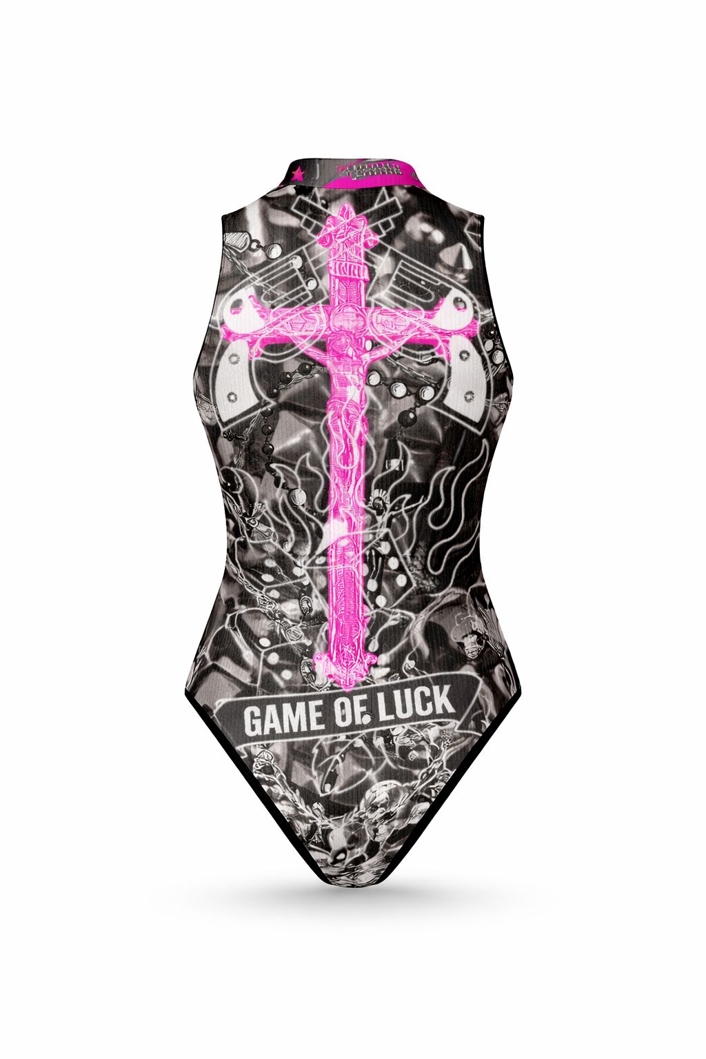 PIA BOLTE® Dark Saint Energy” Bodysuit – Rockstar Pray Edition - PIA BOLTE® COUTURE