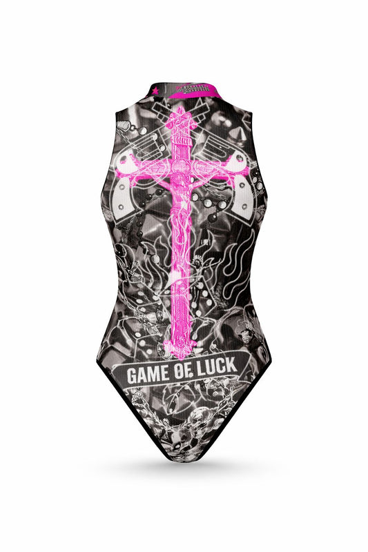 PIA BOLTE® Dark Saint Energy” Bodysuit – Rockstar Pray Edition - PIA BOLTE® COUTURE