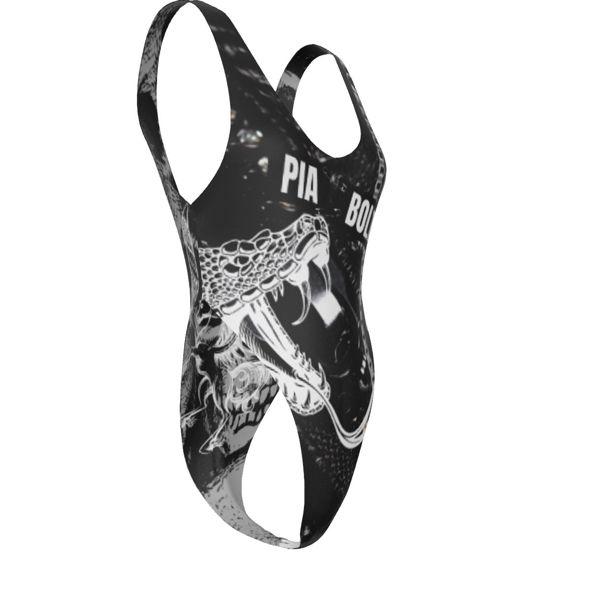 Women High Cut Swimsuit Dark Snake ᴸᴵᴹᴵᵀᴱᴰ