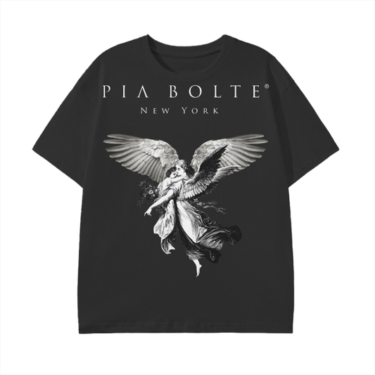 T-Shirt Angel black (grey angel) - PIA BOLTE® COUTURE