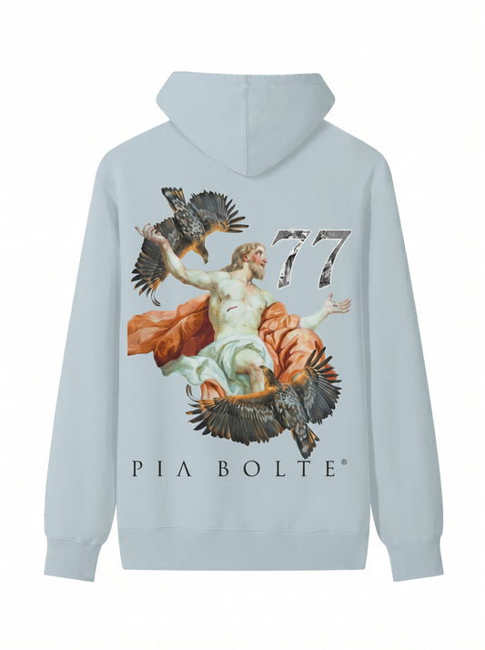 Hoodie blue light jesus love - PIA BOLTE® COUTURE