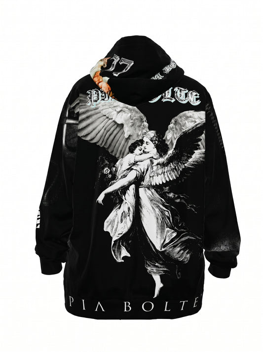 Hoodie Jesus 77 angels blackᴸᴵᴹᴵᵀᴱᴰ - PIA BOLTE® COUTURE