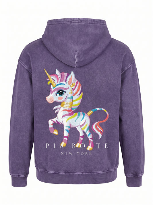 Hoodie purple sweet horse