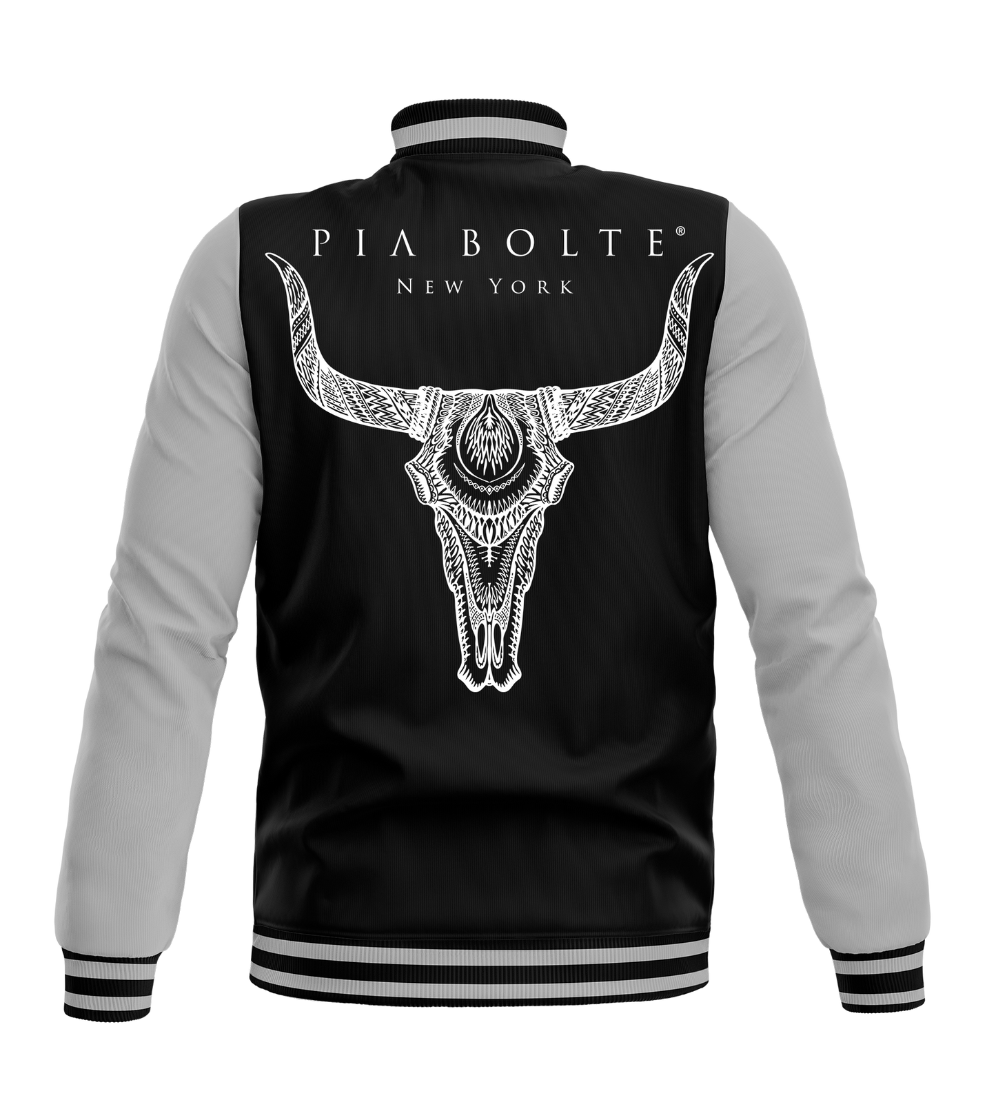 College Jacket black grey BULL Men