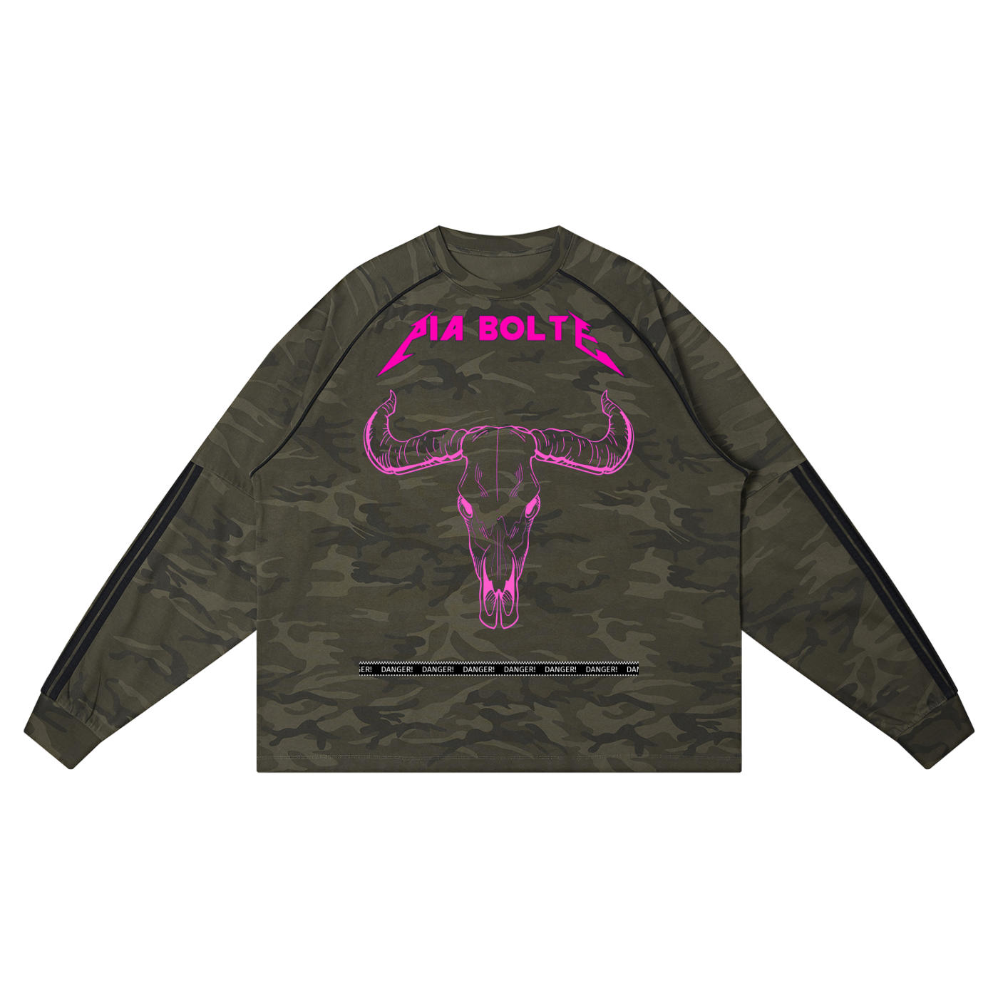PIA BOLTE® NEON BULL LEOPARD CAMO RAGLAN LONGSLEEVE