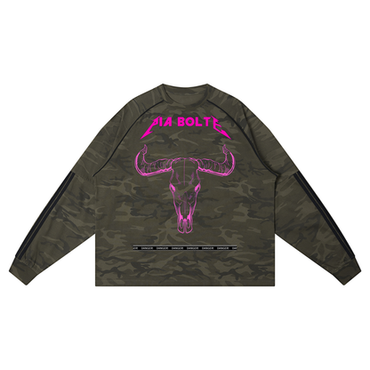 PIA BOLTE® NEON BULL LEOPARD CAMO RAGLAN LONGSLEEVE