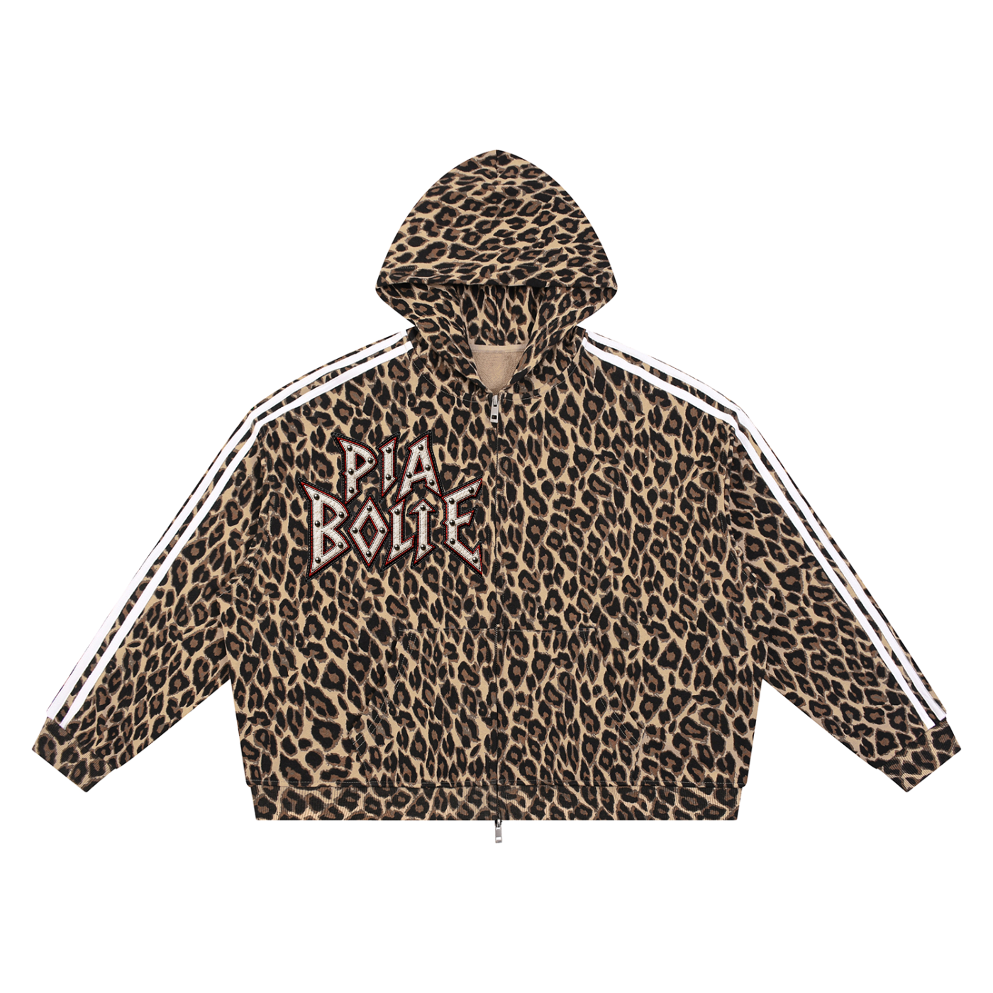 PIA BOLTE® PUNK BUNNY LEOPARD FULL ZIP HOODIE