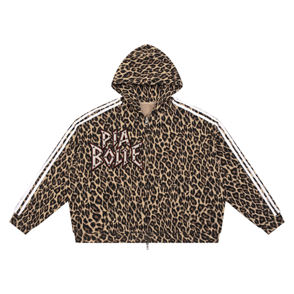 PIA BOLTE® PUNK BUNNY LEOPARD FULL ZIP HOODIE