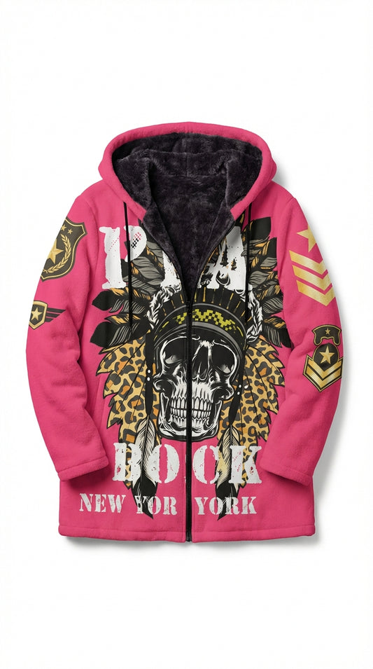 Hoodie Jacket purple Skull Indianer - PIA BOLTE® COUTURE
