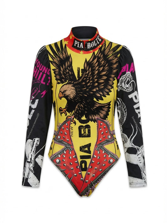 PIA BOLTE® Rockstar Bodysuit – Eagle Power Turtleneck - PIA BOLTE® COUTURE