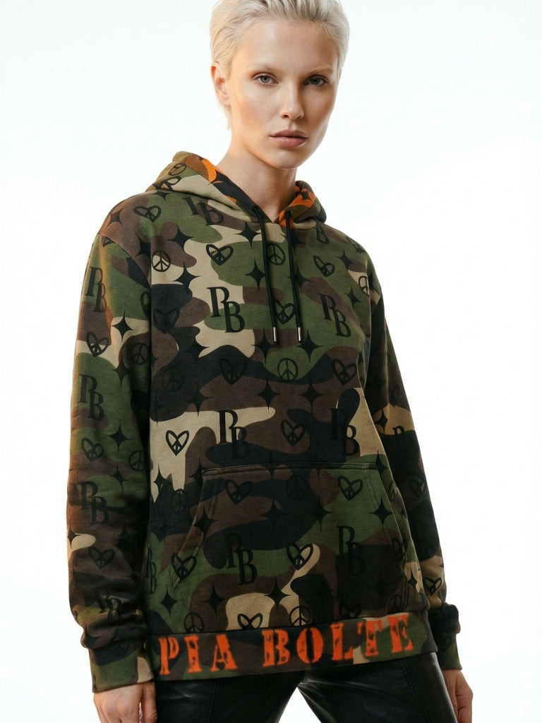 PIA BOLTE® Hoodie – CAMOUFLAGE EAGLE unisex - PIA BOLTE® COUTURE