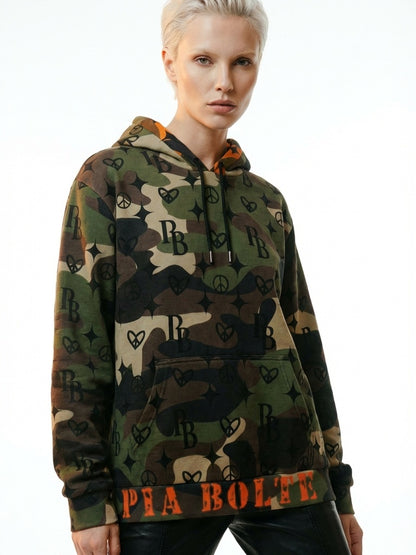PIA BOLTE® Hoodie – CAMOUFLAGE EAGLE unisex - PIA BOLTE® COUTURE