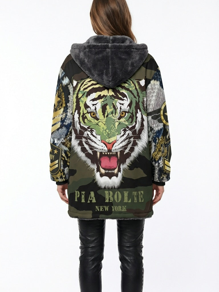 Hoodie jacket military TIGER (unisex) - PIA BOLTE® COUTURE
