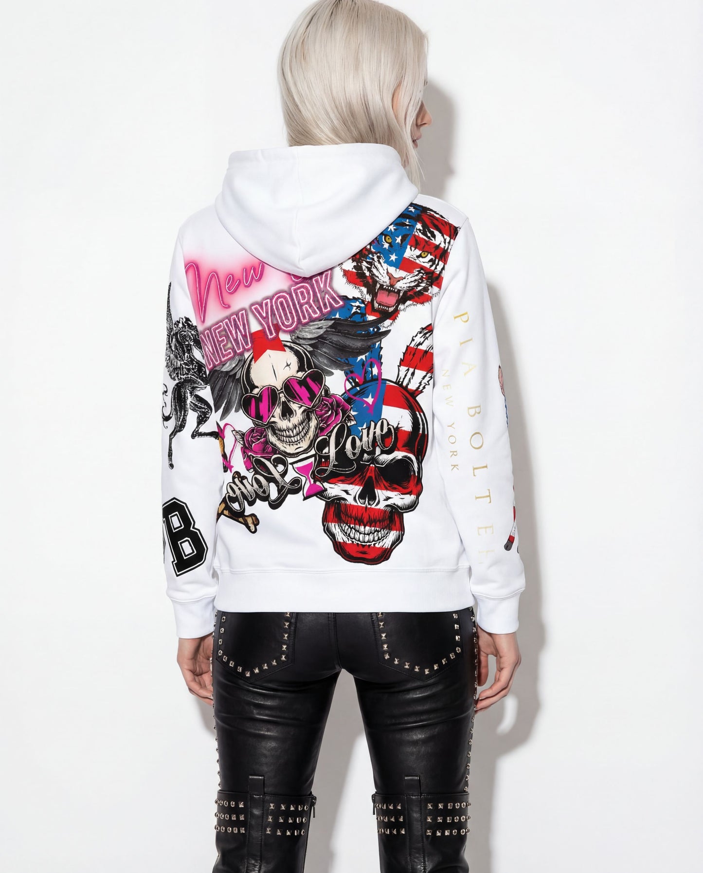 PIA BOLTE® Hoodie white party - PIA BOLTE® COUTURE