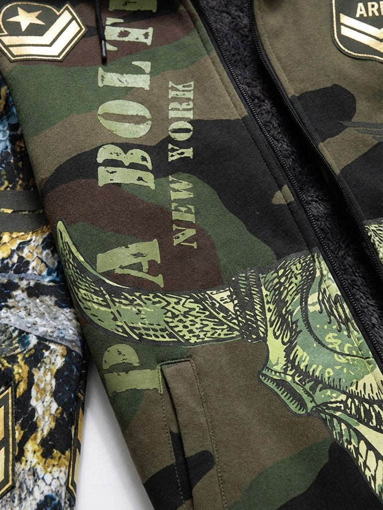 Hoodie jacket military TIGER (unisex) - PIA BOLTE® COUTURE