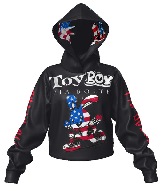 Crop Hoodie black TOY BOY ɴᴇᴡ ʟɪᴍɪᴛᴇᴅ ᴄᴏʟʟᴇᴄᴛɪᴏɴ