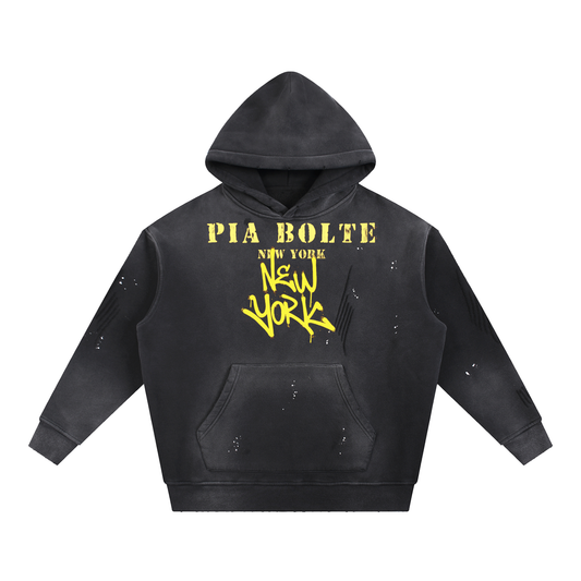 Fleece Hoodie NYC yellow 👍